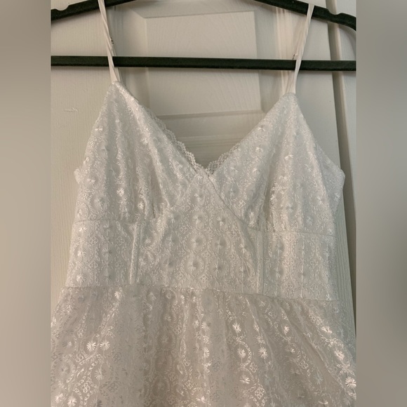 Poetic Poise White Lace Tiered Midi Dress Lulus - Picture 2 of 7